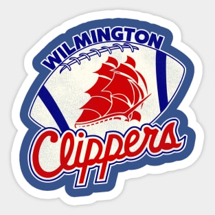 Defunct Wilmington Clippers Football Team Sticker